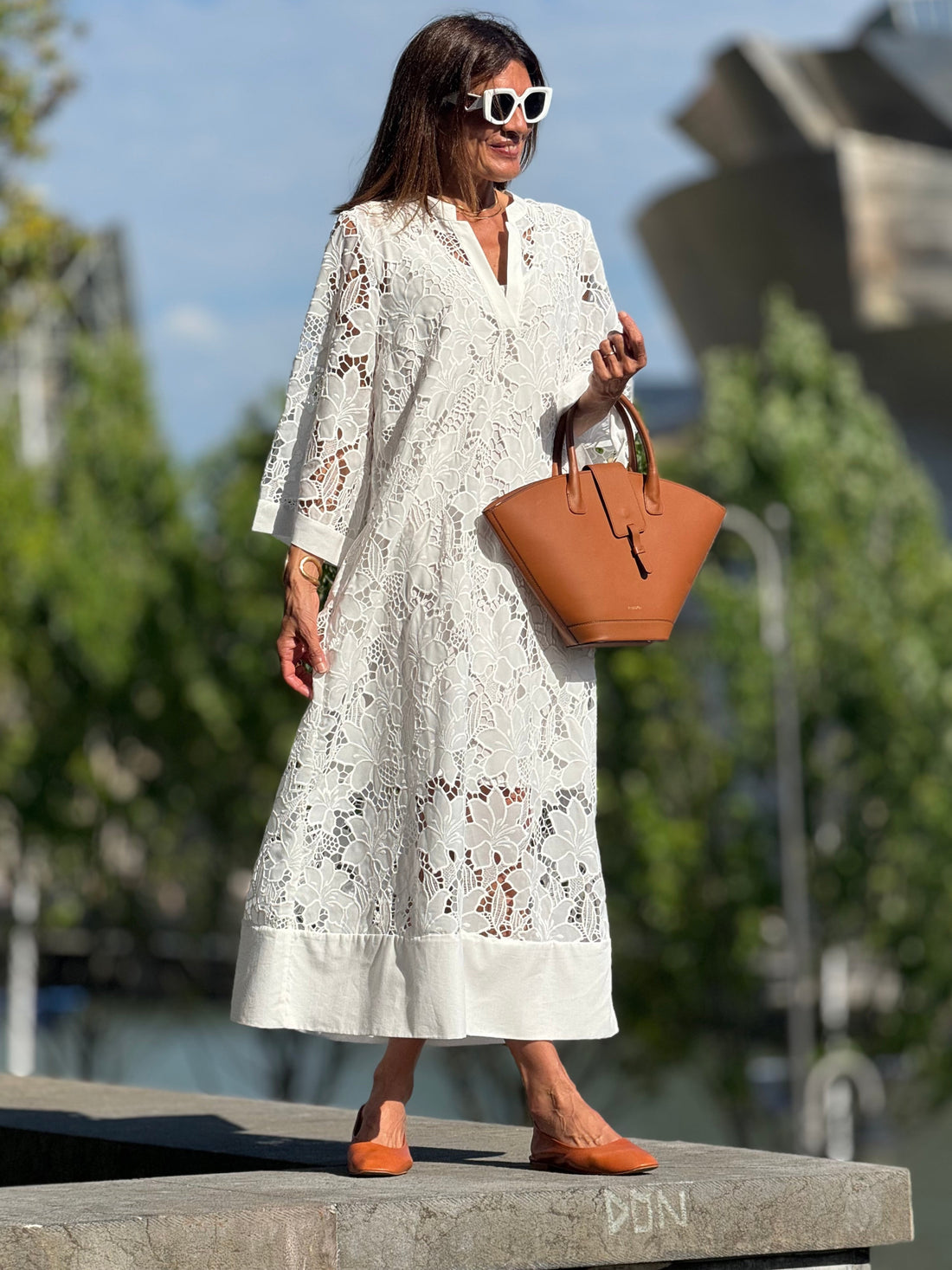 Celeste Handcrafted Lace Maxi Dress