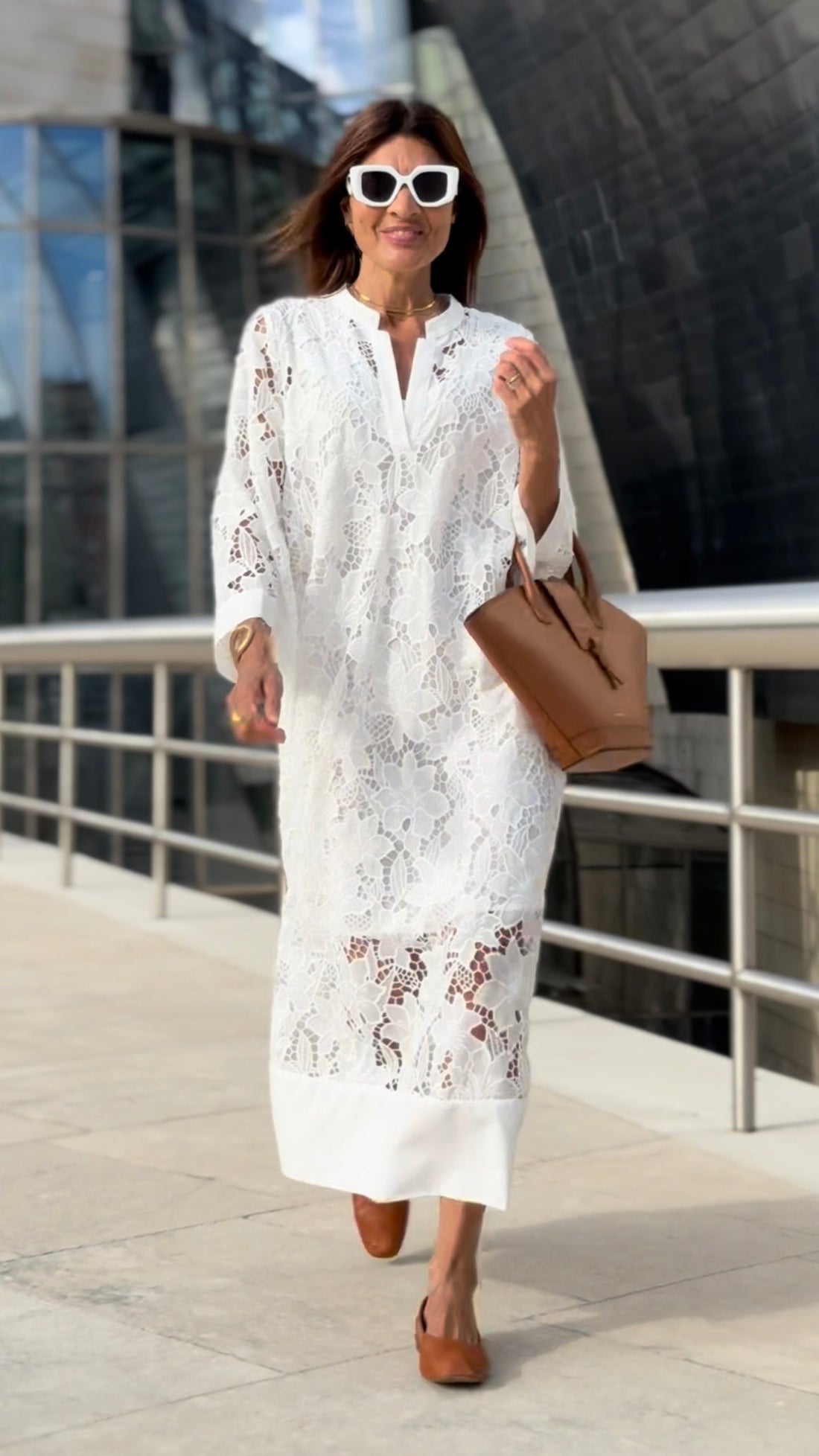 Celeste Handcrafted Lace Maxi Dress