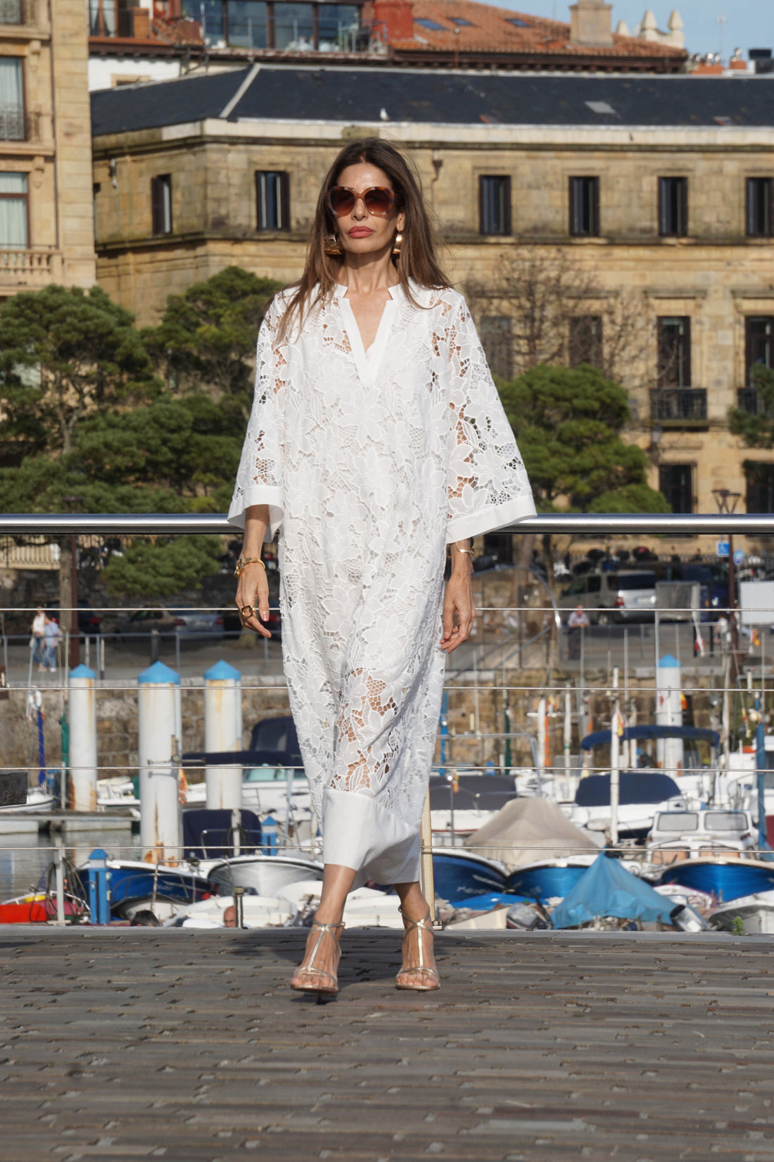 Celeste Handcrafted Lace Maxi Dress