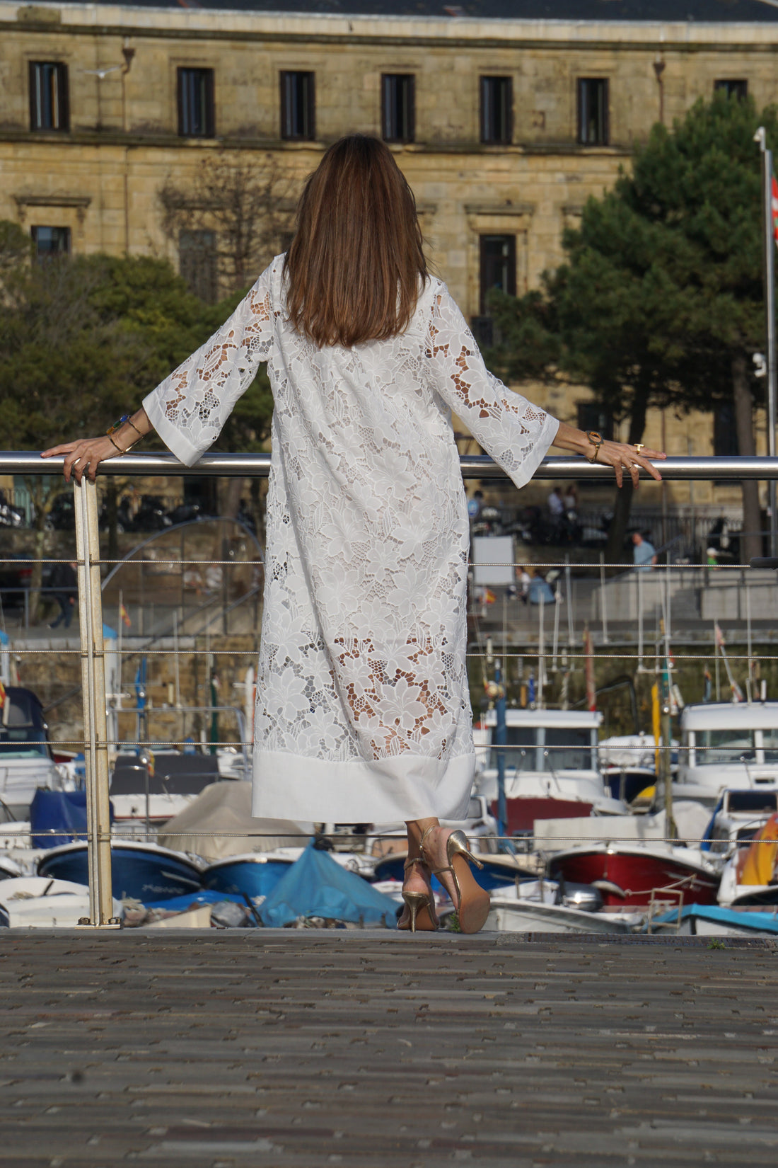 Celeste Handcrafted Lace Maxi Dress