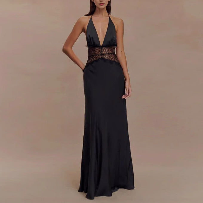 Avelynia Lace & Satin Dress