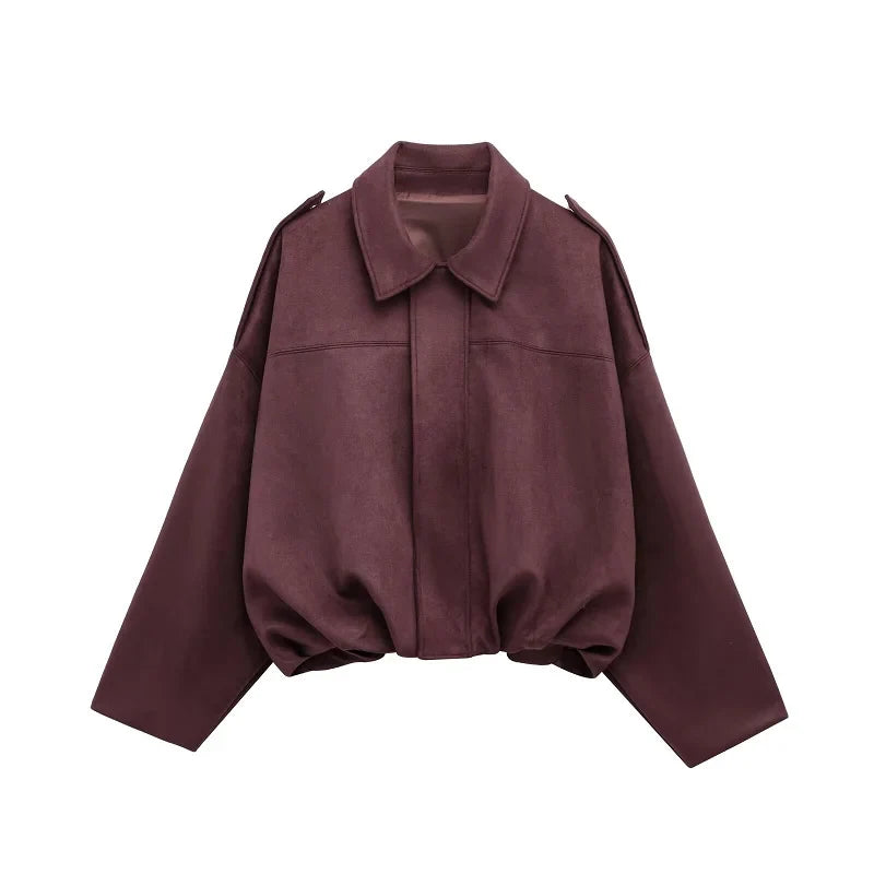 Velour Bomber Jacket