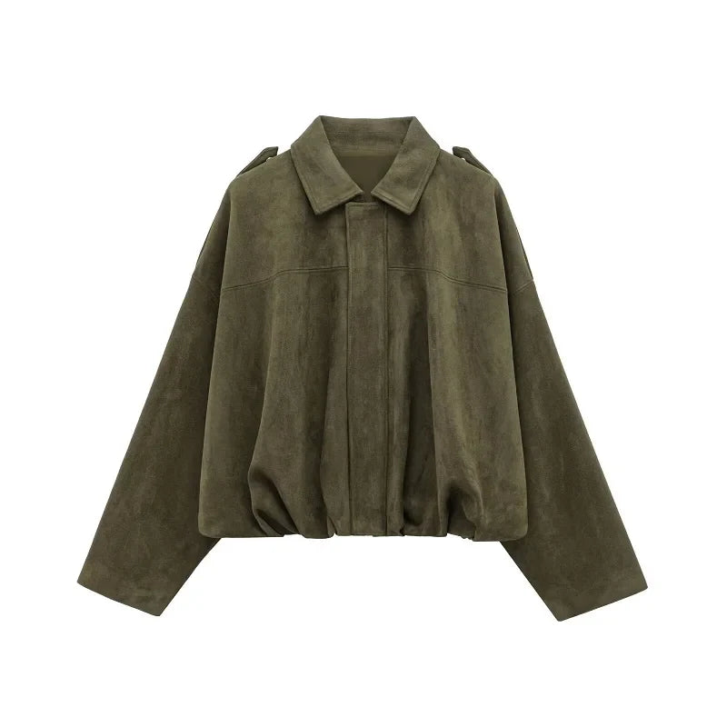 Velour Bomber Jacket