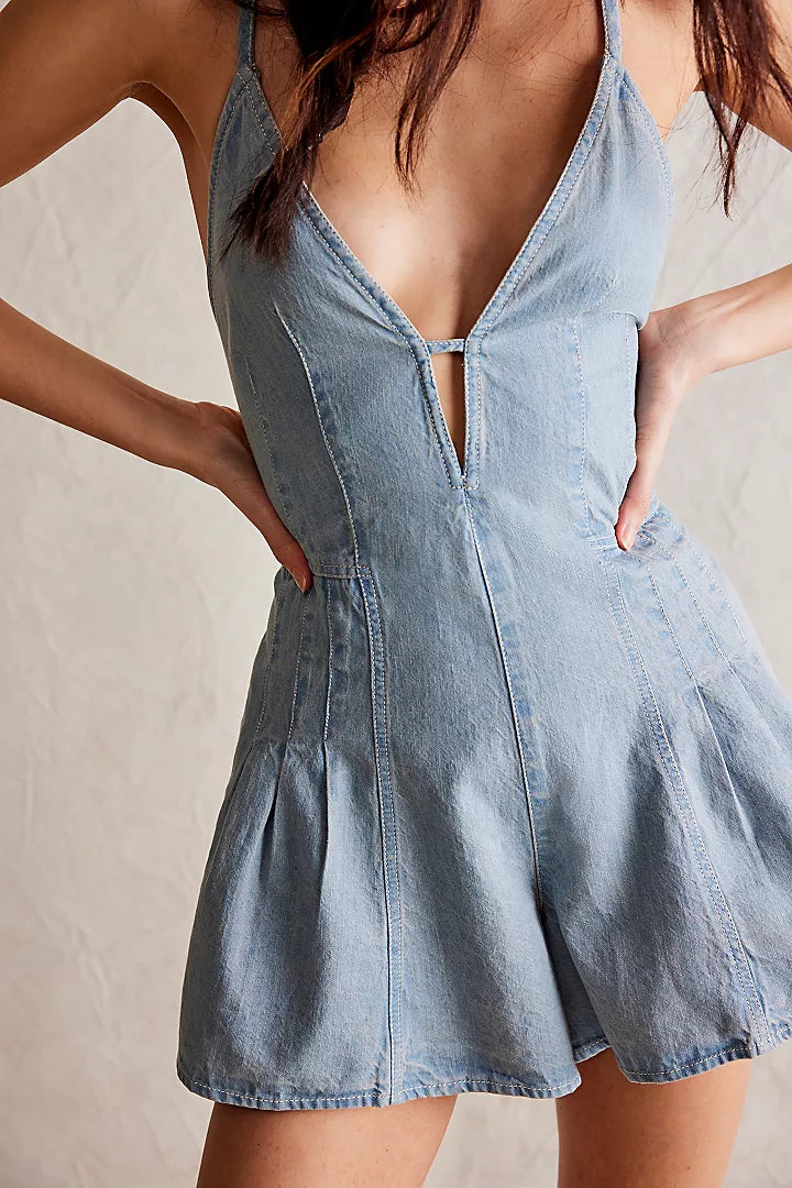 Denim Dream: Vintage-Inspired Romper