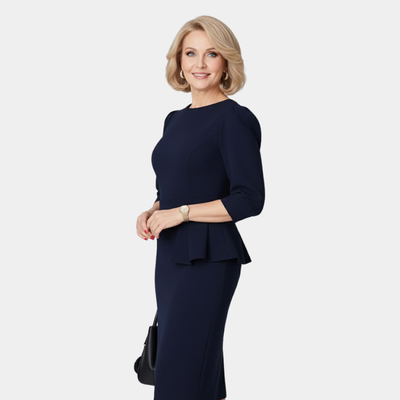 Claudine | Refined Ruffle Midi Dress