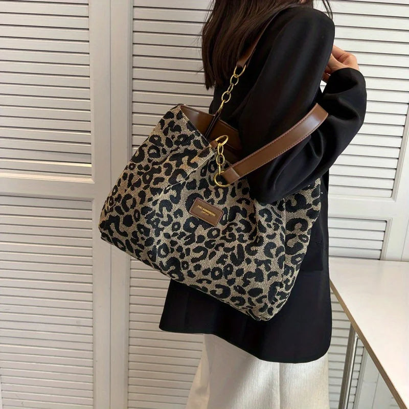 Leonara | Leopard Print Tote Bag