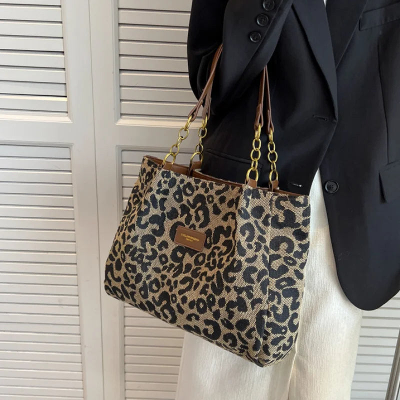 Leonara | Leopard Print Tote Bag