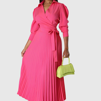 Evelina | Soft Pleated Midi Dress