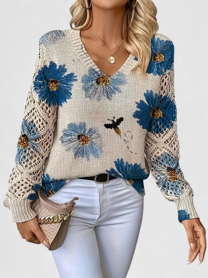 Beatrice | Floral Knit Jumper