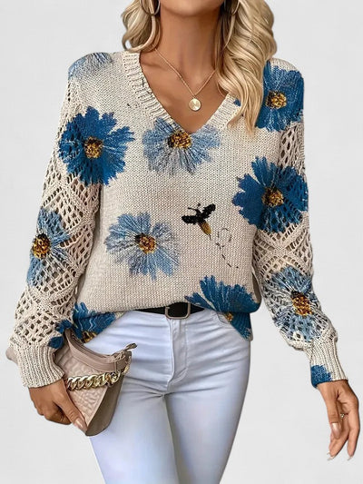 Beatrice | Floral Knit Jumper