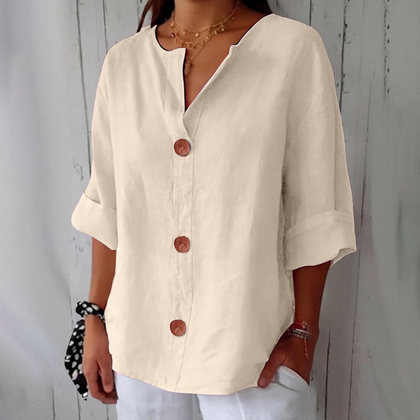 Jessica | Elegant Linen Blouse