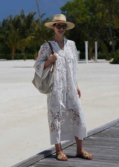 Celeste Handcrafted Lace Maxi Dress
