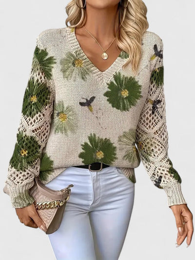 Beatrice | Floral Knit Jumper