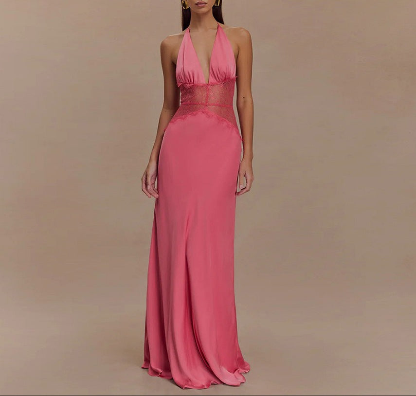 Avelynia Lace & Satin Dress