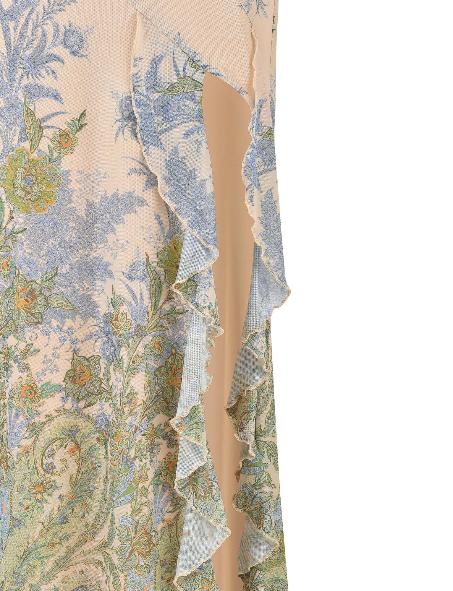 Avelynia Floral Strapless Maxi Dress – Elegant Split Hem Summer Gown
