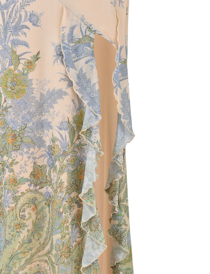 Avelynia Floral Strapless Maxi Dress – Elegant Split Hem Summer Gown