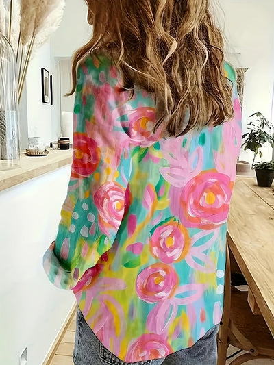 Elara | Vibrant Floral Blouse