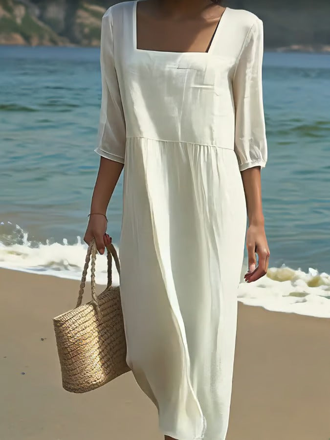 Amelia | Elegant Linen Dress